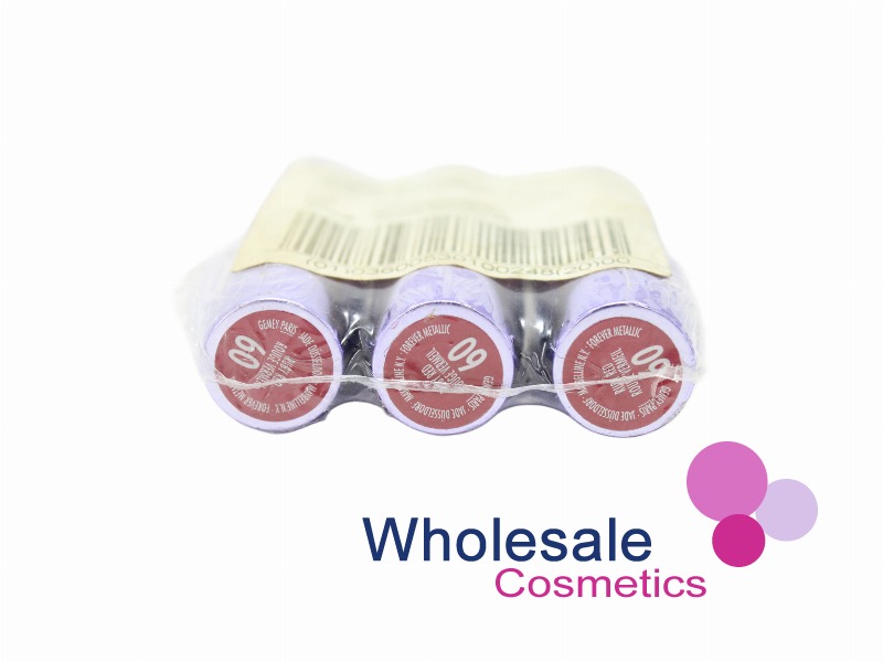 3 x Maybelline Forever Metallic Lipstick - 60 RED RUBY